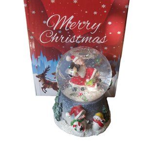Christmas LIGHT UP Snow Globe Santa Snow Globe in BOX